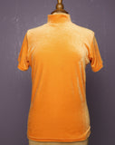 1990's Orange velvet mock neck