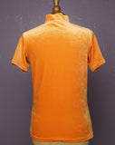 1990's Orange velvet mock neck