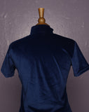 1990's Navy velvet mock neck