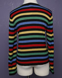 1990's primary color striped long sleeve