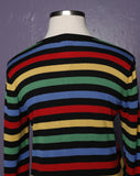 1990's primary color striped long sleeve